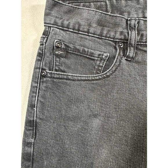 Alpinestars Mens Slim Fit Faded Black Denim Jeans Size 30 Moto Biker RN101452 - Picture 6 of 10